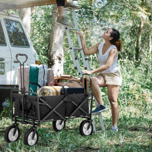 Faltbarer Stoffwagen – Leichter Mehrzweckwagen aus Textil mit Rollen – Ideal zum Transport von Lebensmitteln, Spielzeug, Büchern & Einkäufen - Tarteebstudio