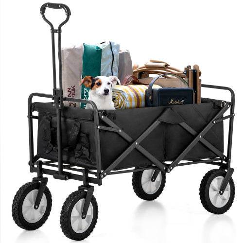 Faltbarer Stoffwagen – Leichter Mehrzweckwagen aus Textil mit Rollen – Ideal zum Transport von Lebensmitteln, Spielzeug, Büchern & Einkäufen - Tarteebstudio