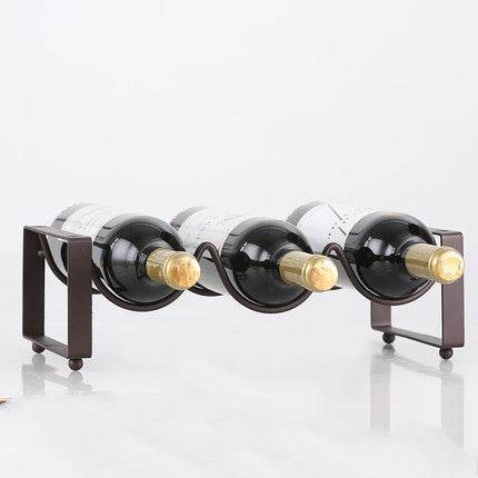 Modern Stackable Wine Bracket Set – Decorative Wine Bottle Rack & Display Shelves | Stylish Wine Cabinet Ornament for Home Bar, Kitchen or Living Room – Space-Saving Wine Organizer - Tarteebstudio