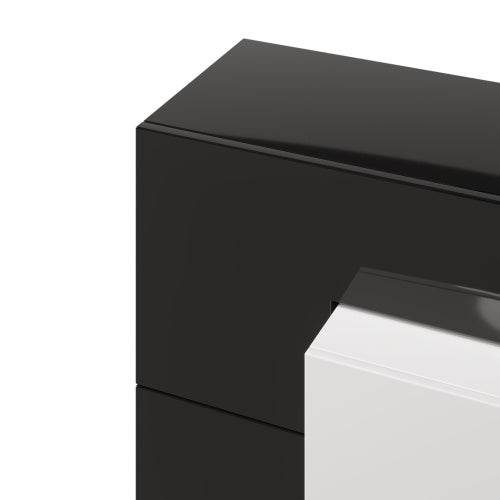 Stilvoller TV-Schrank aus Faserplatten – Moderne HiFi-Anbauwand mit Ablagefächern & Schubladen – Ideal für Wohnzimmer & Heimkino - Tarteebstudio