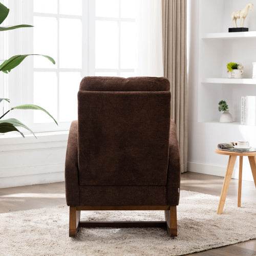 Soft Linen Rocking Chair for Children’s Room – Comfortable Nursery Glider with Wooden Frame & Cushioned Seat – Perfect for Reading, Nursing or Baby Soothing - Tarteebstudio
