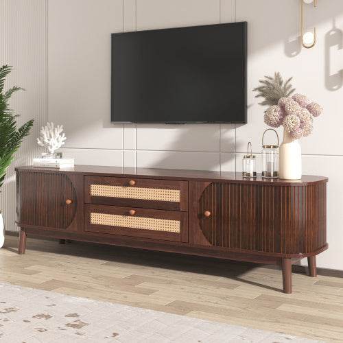 Affordable Particleboard TV Cabinet – Modern MDF Entertainment Center with Storage Shelves & Cable Management – Ideal for Living Room or Home Theater - Tarteebstudio