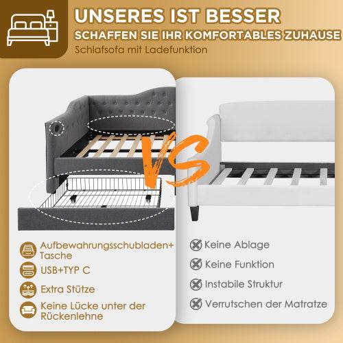 Weiches Kissen-Schlafsofa – Bequemes Sofa mit Schlaffunktion & extra Polsterung | Ideal als Gästebett, Wohnzimmersofa oder Relaxsessel im modernen Design - Tarteebstudio