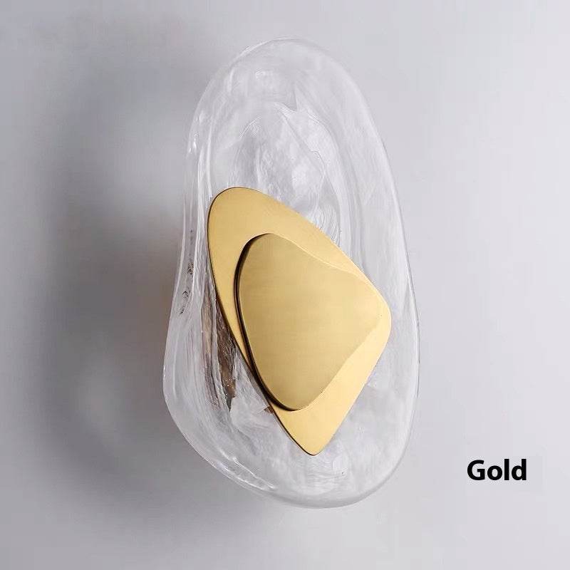 Modern Minimalist Glass Wall Lamp – Creative LED Light for Living Room & Background Wall Decor - Tarteebstudio