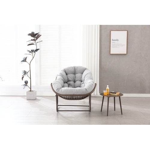 Robuste Metall-Schaukelstühle für Innen & Außen – Bequeme Garten- und Wohnzimmer Stühle mit Polsterung, UV-beständig & Wetterfest – Ideal für Terrasse, Balkon & Wohnraum - Tarteebstudio