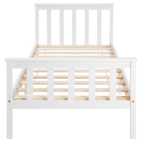 Handcrafted Solid Wood Bed Frame – Queen/King Size Natural Wooden Bed Base with Lattenrost Support – Sturdy Platform Bed Frame for Any Mattress Type - Tarteebstudio