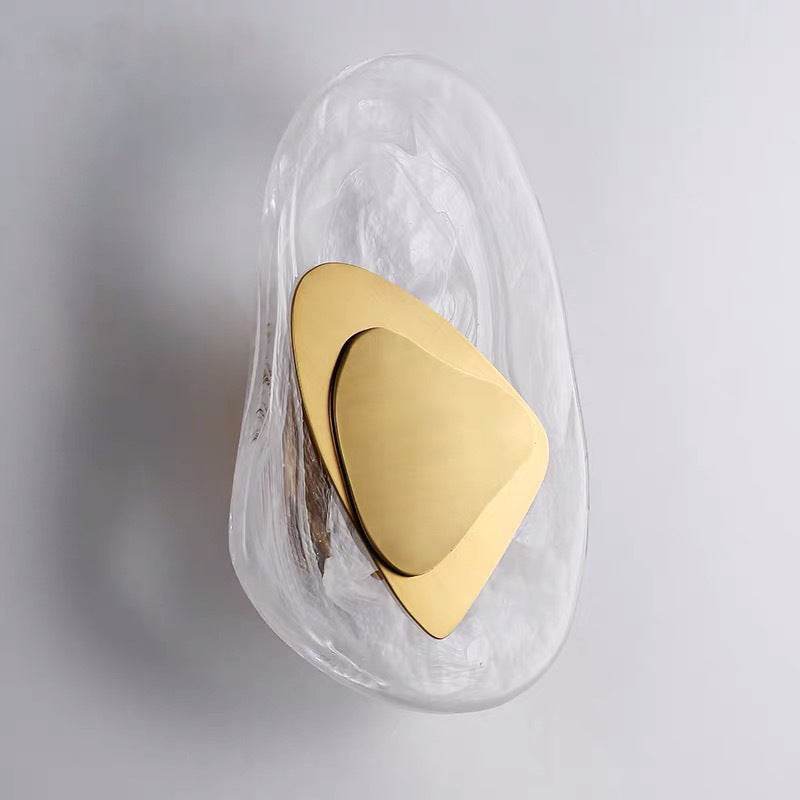 Modern Minimalist Glass Wall Lamp – Creative LED Light for Living Room & Background Wall Decor - Tarteebstudio