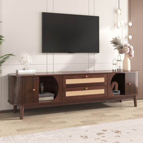 Affordable Particleboard TV Cabinet – Modern MDF Entertainment Center with Storage Shelves & Cable Management – Ideal for Living Room or Home Theater - Tarteebstudio
