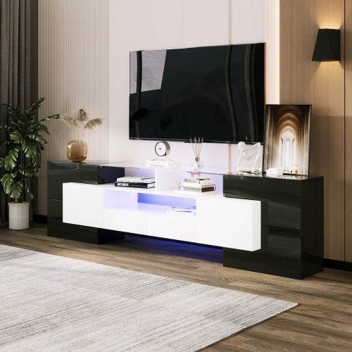 Stilvoller TV-Schrank aus Faserplatten – Moderne HiFi-Anbauwand mit Ablagefächern & Schubladen – Ideal für Wohnzimmer & Heimkino - Tarteebstudio