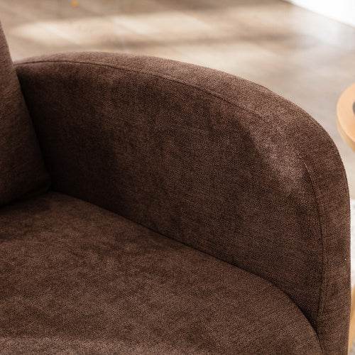 Soft Linen Rocking Chair for Children’s Room – Comfortable Nursery Glider with Wooden Frame & Cushioned Seat – Perfect for Reading, Nursing or Baby Soothing - Tarteebstudio