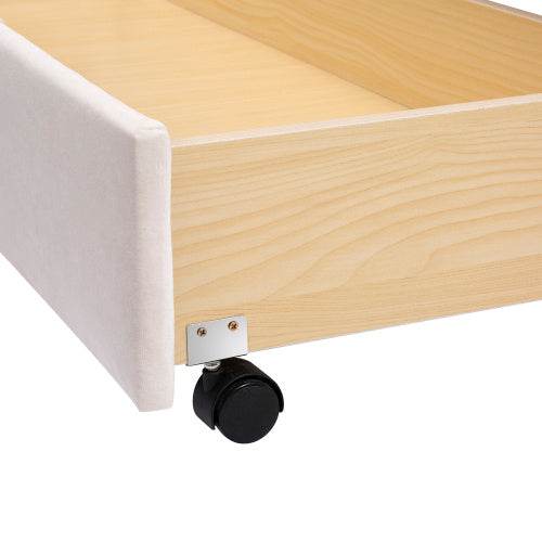 Polsterbett ohne Matratze – Modernes Bettgestell aus Faserplatten & Metall | Plattformbett mit Lattenrost – Matratze separat erhältlich - Tarteebstudio