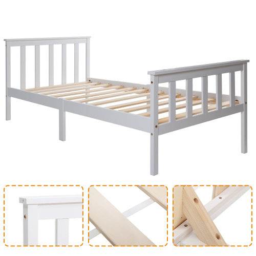 Handcrafted Solid Wood Bed Frame – Queen/King Size Natural Wooden Bed Base with Lattenrost Support – Sturdy Platform Bed Frame for Any Mattress Type - Tarteebstudio