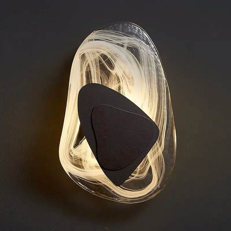 Modern Minimalist Glass Wall Lamp – Creative LED Light for Living Room & Background Wall Decor - Tarteebstudio