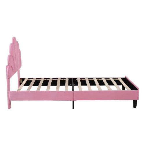 Luxury Velvet Bed for Girls – Upholstered Kids Bed with Button-Tufted Headboard & Wooden/Metal Frame – Sturdy Single Bed (90x200cm) for Bedroom or Nursery - Tarteebstudio