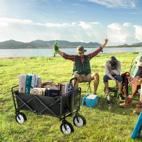 Faltbarer Stoffwagen – Leichter Mehrzweckwagen aus Textil mit Rollen – Ideal zum Transport von Lebensmitteln, Spielzeug, Büchern & Einkäufen - Tarteebstudio