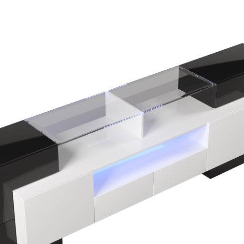 Stilvoller TV-Schrank aus Faserplatten – Moderne HiFi-Anbauwand mit Ablagefächern & Schubladen – Ideal für Wohnzimmer & Heimkino - Tarteebstudio