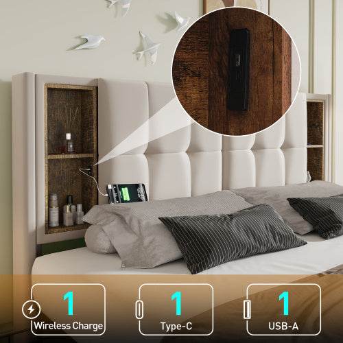 Luxury Metal & Velvet Bed Frame – Upholstered Queen/King Size Bed with Sturdy Steel Frame – Elegant Bedroom Furniture with Button-Tufted Headboard - Tarteebstudio