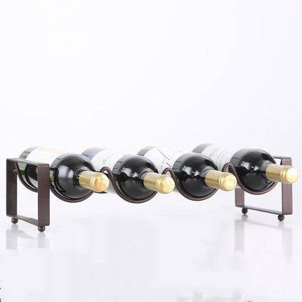 Modern Stackable Wine Bracket Set – Decorative Wine Bottle Rack & Display Shelves | Stylish Wine Cabinet Ornament for Home Bar, Kitchen or Living Room – Space-Saving Wine Organizer - Tarteebstudio