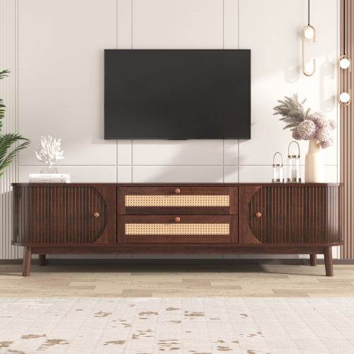 Affordable Particleboard TV Cabinet – Modern MDF Entertainment Center with Storage Shelves & Cable Management – Ideal for Living Room or Home Theater - Tarteebstudio