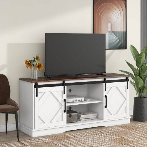Affordable Particleboard TV Cabinet – Modern MDF Entertainment Unit with Adjustable Shelves & Cable Management – Ideal for Living Room or Home Theater - Tarteebstudio