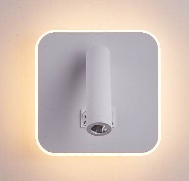 Modern Minimalist Bedside LED Wall Lamp - Adjustable Spotlight, Dimmable Touch Control, 3 Color Temperatures (3000K-6000K), USB Charging Port, Ultra-Slim Space-Saving Design for Bedroom, Study, Nursery - Tarteebstudio