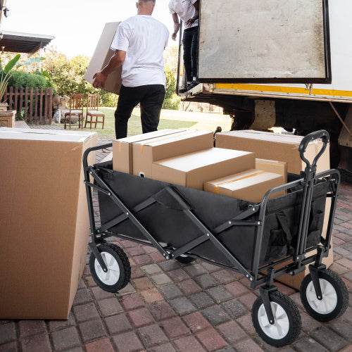 Faltbarer Stoffwagen – Leichter Mehrzweckwagen aus Textil mit Rollen – Ideal zum Transport von Lebensmitteln, Spielzeug, Büchern & Einkäufen - Tarteebstudio