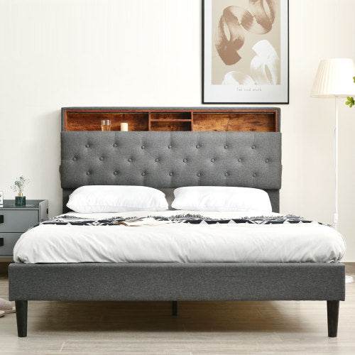 Massivholz-Bettgestell 140x200 cm – Naturbelassenes Holzbett ohne Boxspring | Stabiler Bettrahmen aus Eiche, Buche oder Kiefer – Ideal für Schlafzimmer & Gästezimmer - Tarteebstudio