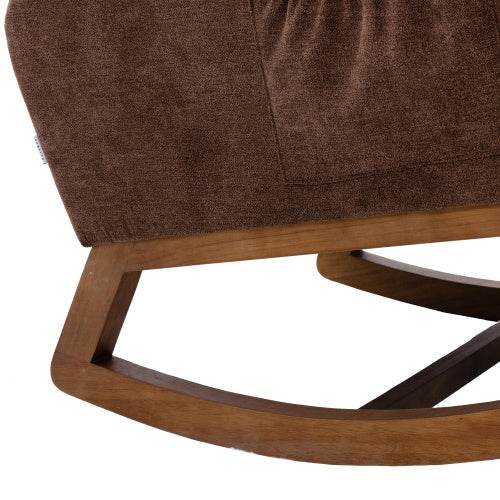 Soft Linen Rocking Chair for Children’s Room – Comfortable Nursery Glider with Wooden Frame & Cushioned Seat – Perfect for Reading, Nursing or Baby Soothing - Tarteebstudio