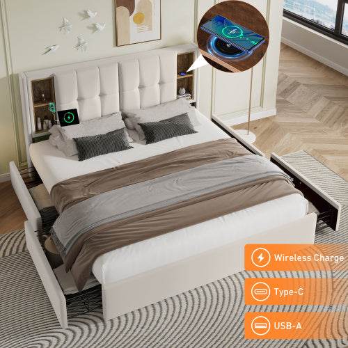 Luxury Metal & Velvet Bed Frame – Upholstered Queen/King Size Bed with Sturdy Steel Frame – Elegant Bedroom Furniture with Button-Tufted Headboard - Tarteebstudio