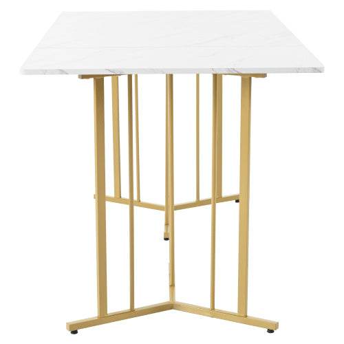 Modern Metal-Framed Rectangular Dining Table – Industrial Style Kitchen & Living Room Table – Durable Steel Frame with Wood, Glass or MDF Top - Tarteebstudio