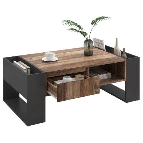 Massiver Couchtisch aus Holz – Naturbelassener Beistelltisch in Eiche, Kiefer oder Akazie – Stylischer Wohnzimmer-Tisch mit rustikalem oder modernem Design - Tarteebstudio