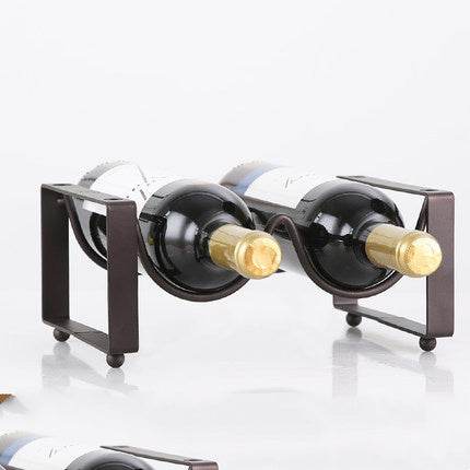 Modern Stackable Wine Bracket Set – Decorative Wine Bottle Rack & Display Shelves | Stylish Wine Cabinet Ornament for Home Bar, Kitchen or Living Room – Space-Saving Wine Organizer - Tarteebstudio