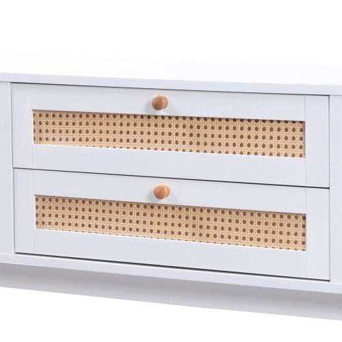 Affordable Particleboard TV Cabinet – Modern MDF Entertainment Center with Storage Shelves & Cable Management – Ideal for Living Room or Home Theater - Tarteebstudio