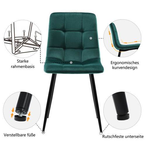 Esstisch-Set aus Faserplatten mit 4 Stühlen – Modernes MDF Küchentisch-Set | Platzsparendes Diningset für Esszimmer, Küche oder Wohnraum – Inklusive 4 Sitzmöbel im natürlichen oder modernen Design - Tarteebstudio