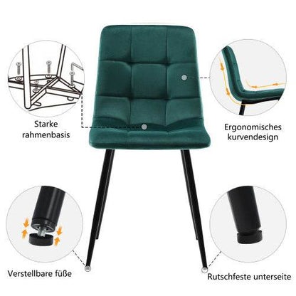 Esstisch-Set aus Faserplatten mit 4 Stühlen – Modernes MDF Küchentisch-Set | Platzsparendes Diningset für Esszimmer, Küche oder Wohnraum – Inklusive 4 Sitzmöbel im natürlichen oder modernen Design - Tarteebstudio