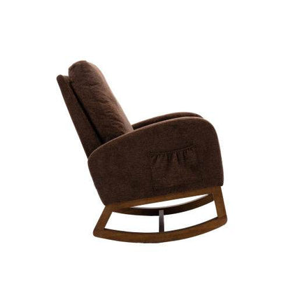 Soft Linen Rocking Chair for Children’s Room – Comfortable Nursery Glider with Wooden Frame & Cushioned Seat – Perfect for Reading, Nursing or Baby Soothing - Tarteebstudio