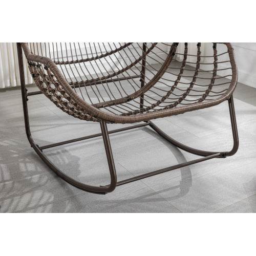 Robuste Metall-Schaukelstühle für Drinnen & Draußen – Bequeme Garten- und Wohnzimmer Stühle mit Polsterung, UV-beständig & Wetterfest – Ideal für Terrasse, Balkon & Wohnraum - Tarteebstudio