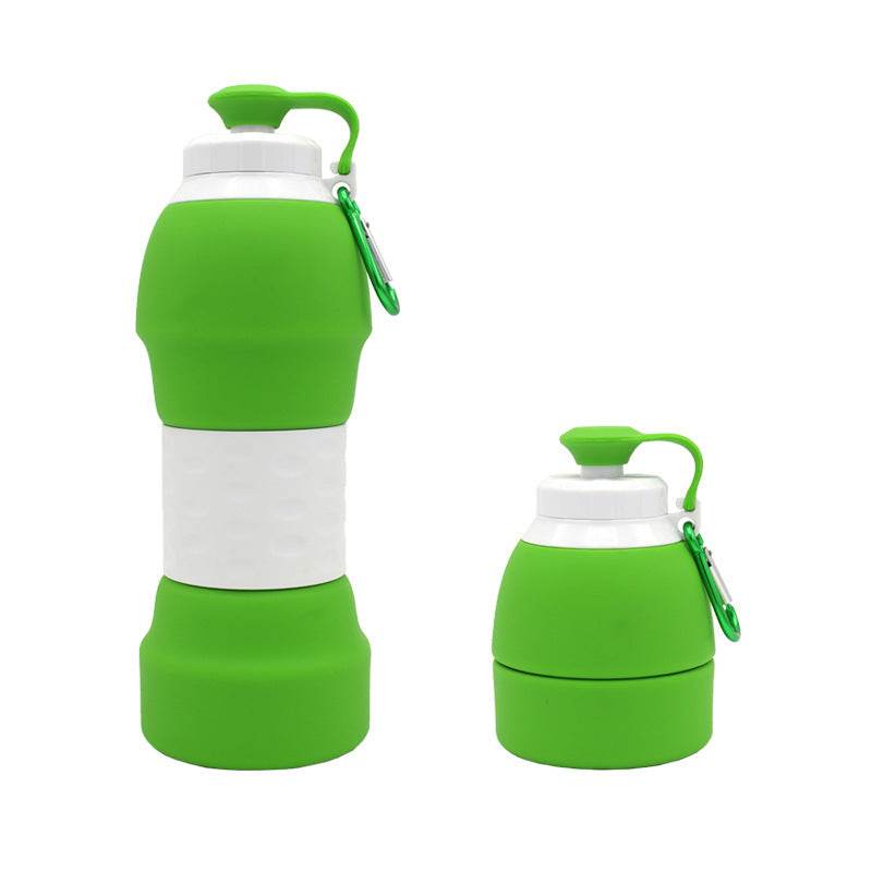 Collapsible Silicone Water Bottle – Leak-Proof Foldable Water Bottle 500ml/1L | BPA-Free, Lightweight & Portable Reusable Drinking Bottle for Travel, Gym, Camping or Office Use - Tarteebstudio