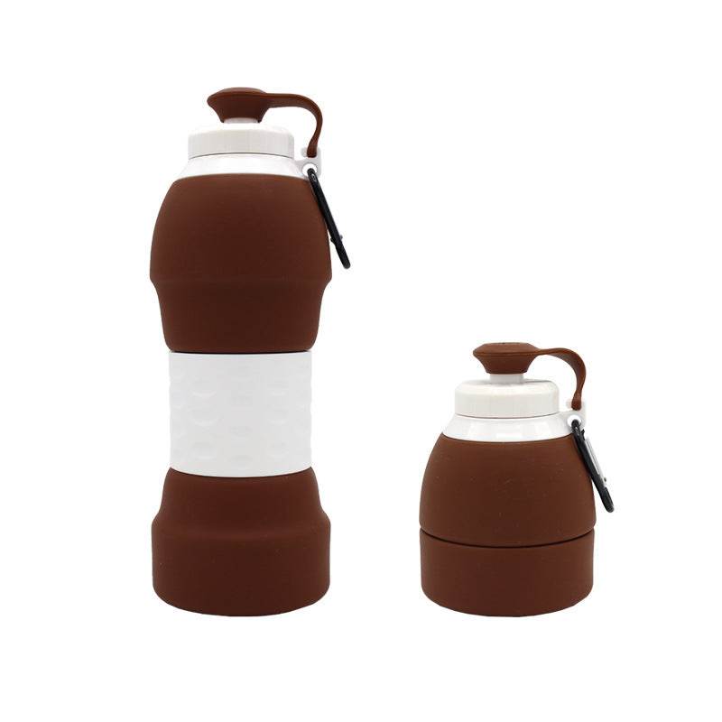 Collapsible Silicone Water Bottle – Leak-Proof Foldable Water Bottle 500ml/1L | BPA-Free, Lightweight & Portable Reusable Drinking Bottle for Travel, Gym, Camping or Office Use - Tarteebstudio
