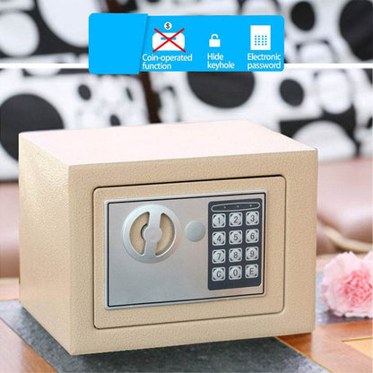 Mini Safe with Password – Digital Lock Security Box for Office, Home or Travel – Compact Keyless Safe for Documents, Cash, Jewelry & Valuables - Tarteebstudio