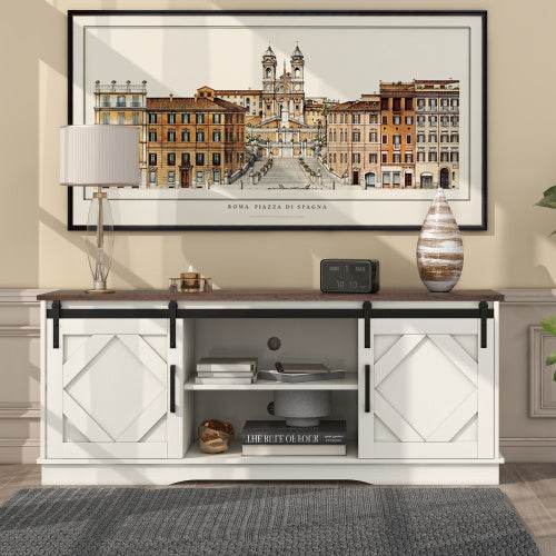 Affordable Particleboard TV Cabinet – Modern MDF Entertainment Unit with Adjustable Shelves & Cable Management – Ideal for Living Room or Home Theater - Tarteebstudio