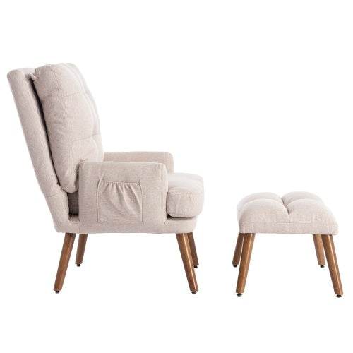Luxury Foam Recliner with Footrest – Ultra-Comfortable Memory Foam Lounge Chair for Living Room, Bedroom or Home Office – Compact Design for Small Spaces - Tarteebstudio