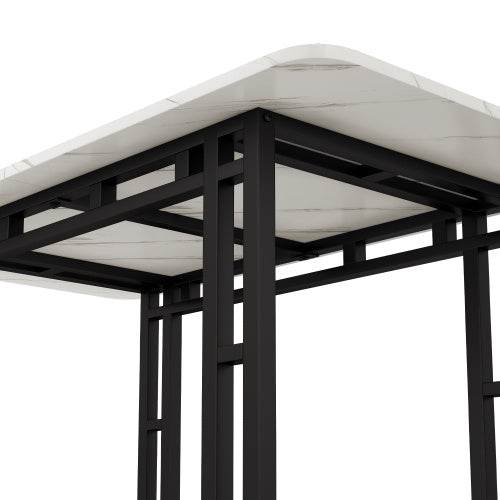 Modern Metal Frame Rectangular Dining Table – Stylish Kitchen & Living Room Table with Steel Legs – Available in Wood, MDF or Glass Top - Tarteebstudio