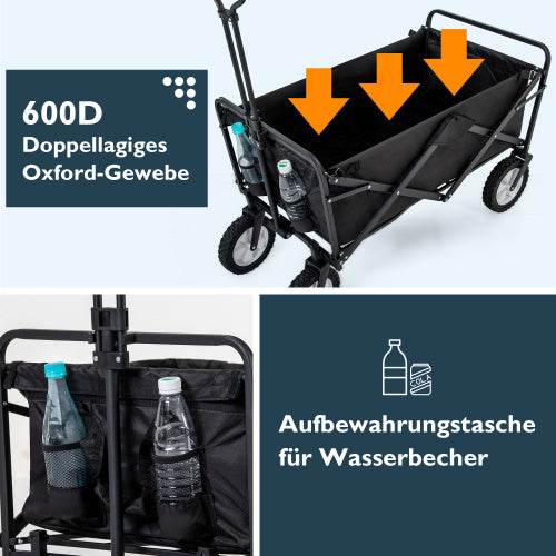 Faltbarer Stoffwagen – Leichter Mehrzweckwagen aus Textil mit Rollen – Ideal zum Transport von Lebensmitteln, Spielzeug, Büchern & Einkäufen - Tarteebstudio