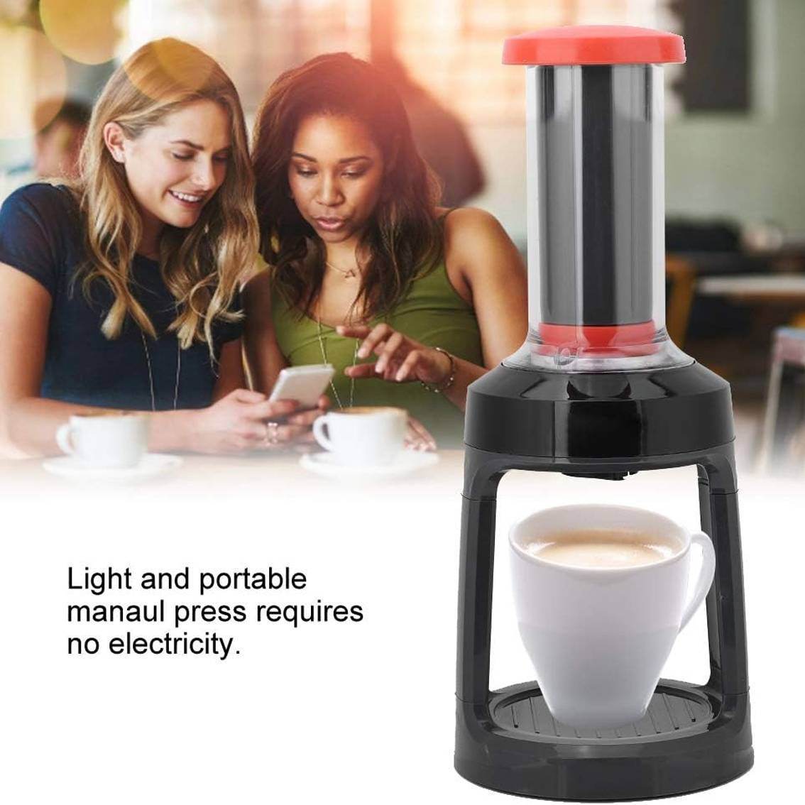 Manual Coffee Machine – Handheld Espresso Maker for Capsules & Ground Coffee | Portable Hand Pressing Coffee Maker for Home, Travel & Outdoor Use - Tarteebstudio
