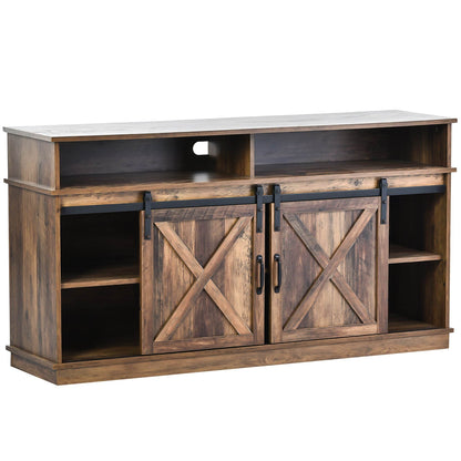 Extra Large TV Cabinet with Particleboard Construction – Modern MDF Entertainment Center with Adjustable Shelves & Cable Management – Ideal for Living Room or Home Theater - Tarteebstudio