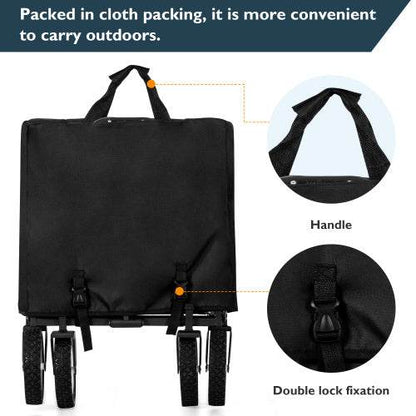 Faltbarer Stoffwagen – Leichter Mehrzweckwagen aus Textil mit Rollen – Ideal zum Transport von Lebensmitteln, Spielzeug, Büchern & Einkäufen - Tarteebstudio