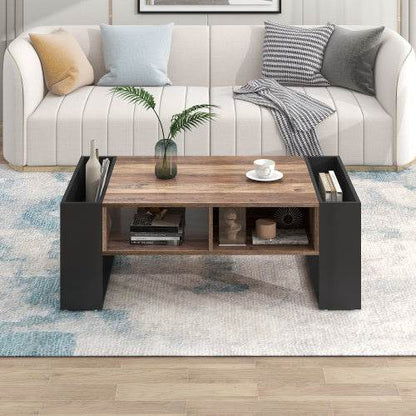 Massiver Couchtisch aus Holz – Naturbelassener Beistelltisch in Eiche, Kiefer oder Akazie – Stylischer Wohnzimmer-Tisch mit rustikalem oder modernem Design - Tarteebstudio
