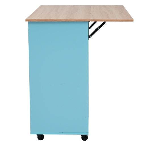 Space-Saving Fibreboard Dining Cart with Folding Tabletop & Bookcase – Multi-Functional MDF Serving Trolley, Sideboard or Room Divider for Home Office, Kitchen or Living Room - Tarteebstudio