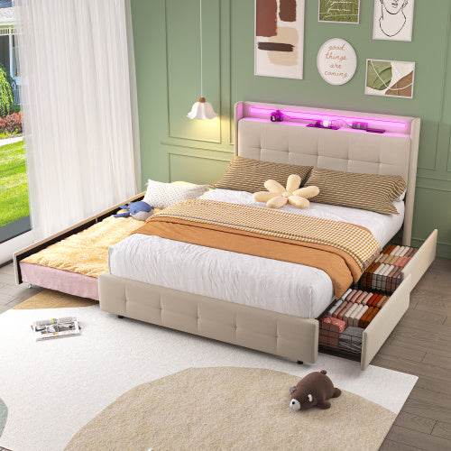Wood, Metal, Bed Frame - Tarteebstudio